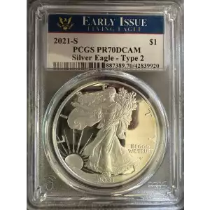 2021-S $1 Silver Eagle - Type 2 First Strike, DCAM