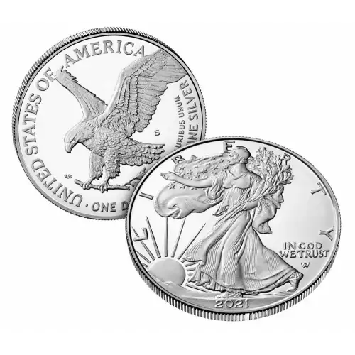 2021 S 1oz Type 2 Silver Eagle  Proof - with Original Govt Packaging