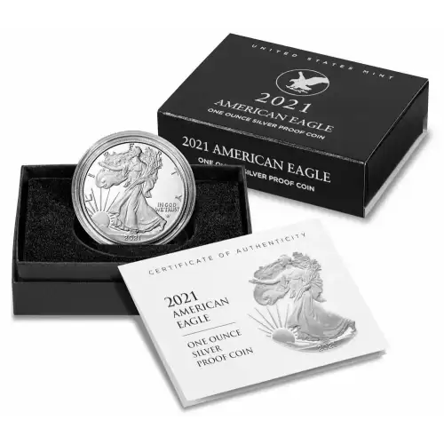 2021 S 1oz Type 2 Silver Eagle  Proof - with Original Govt Packaging (2)
