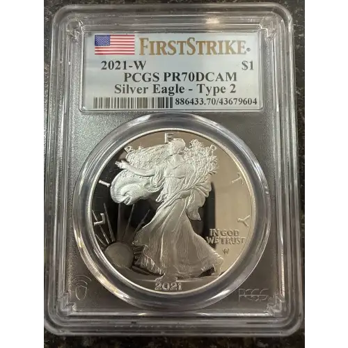 2021-W $1 Silver Eagle - Type 2 First Strike, DCAM