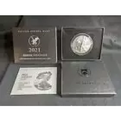 2021 W 1oz Type 1 Silver Eagle  Proof - with Original Govt Packaging