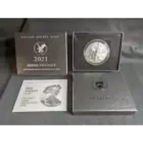 2021 W 1oz Type 1 Silver Eagle  Proof - with Original Govt Packaging