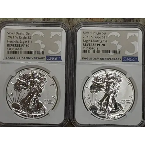 2021 W Heraldic Eagle T-1 Silver Design Set