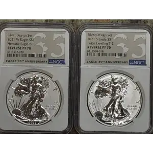 2021 W Heraldic Eagle T-1 Silver Design Set