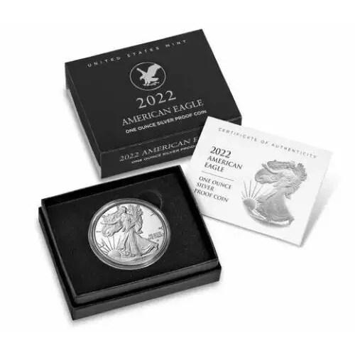 2022 S 1oz Silver Eagle  Proof - with Original Govt Packaging (2)