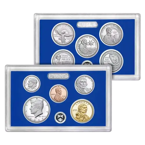 2022 Silver Proof Set: Complete 10-Coin Set in Original Packaging with COA