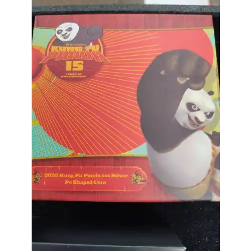 2023 NIUE KUNG FU PANDA 1 OZ SILVER PO SHAPED COIN