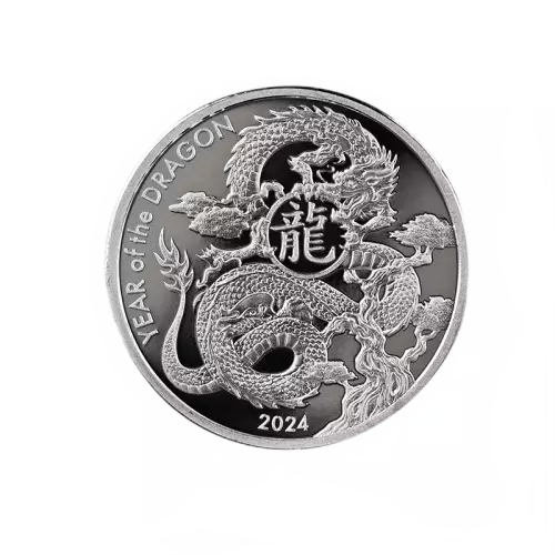 2024 1 oz Asahi Silver Round - Dragon (3)