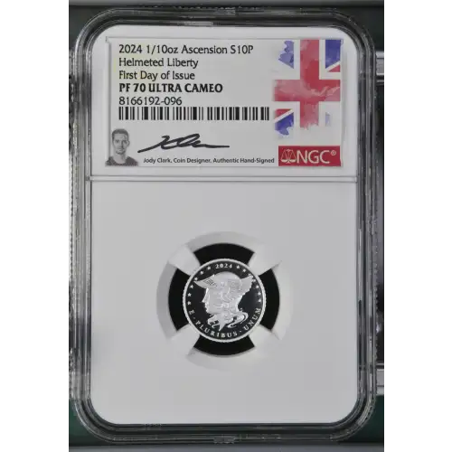 2024 1/10oz Helmeted Liberty First Day of Issue ULTRA CAMEO (2)