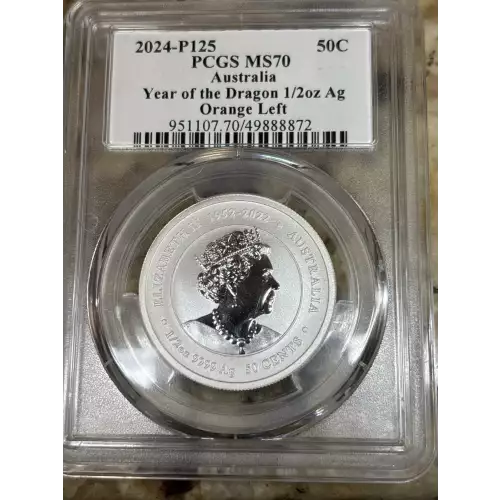 2024-P125 50C Year of the Dragon 1/2oz Ag Orange Left Ultra Breaks