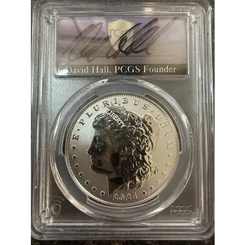 2024-S $1 Morgan Dollar Rev PR Two-Coin Reverse Proof Set First Day of Issue Hall