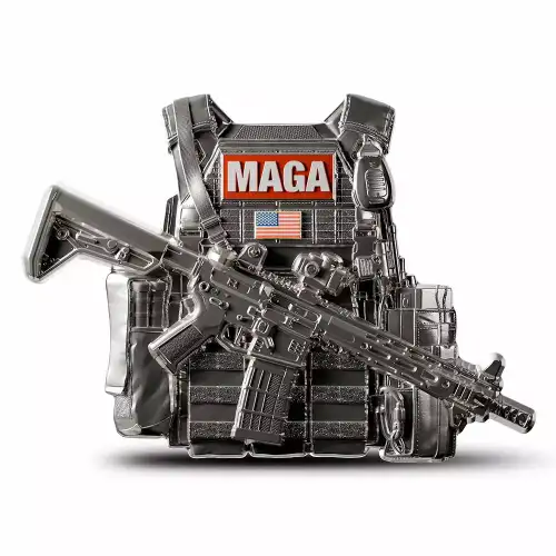 2024 Trump MAGA Bulletproof vest 1ozt Silver collectible
