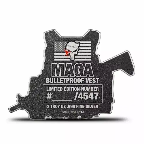 2024 Trump MAGA Bulletproof vest 1ozt Silver collectible (2)