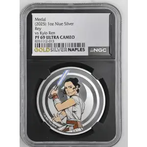 (2025) 1oz Rey vs Kylo Ren Medal ULTRA CAMEO (2)