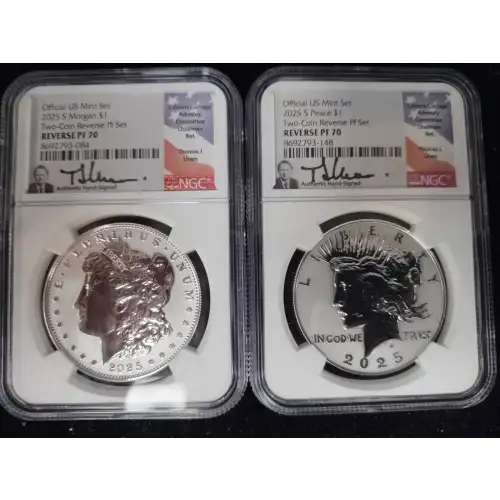 2025 S Two-Coin Reverse Pf Set Official US Mint Set