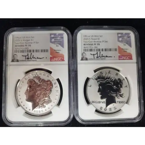 2025 S Two-Coin Reverse Pf Set Official US Mint Set (2)