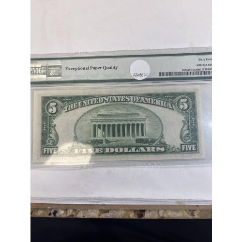 $5 1934-C blue seal. Small Silver Certificates 1653