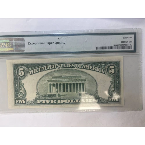 $5 1953-A red seal. Small Legal Tender Notes 1533
