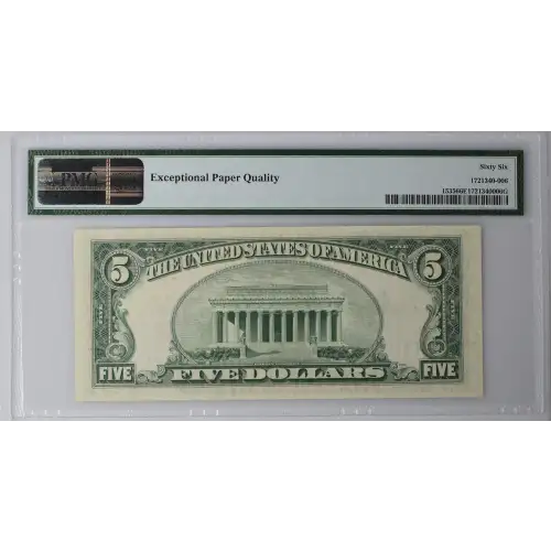 $5 1953-C red seal. Small Legal Tender Notes 1535 (3)
