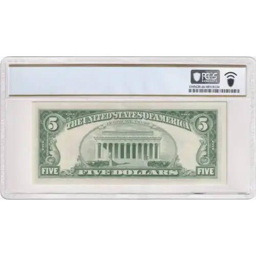 $5 1963 red seal. Small Legal Tender Notes 1536 (3)