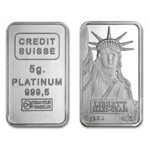 5g Credit Suisse Platinum Liberty Bar