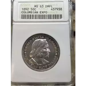 Classic Commemorative Silver--- World's Columbian Exposition Half Dollar 1892 - 1893 -Silver- 0.5 Dollar
