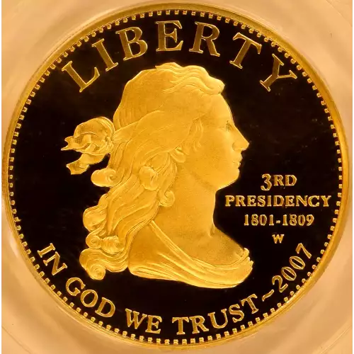 Gold Bullion-First Spouse Gold Bullion Coins--$10 Thomas Jefferson’s Liberty 2007 -Gold- 10 Dollar