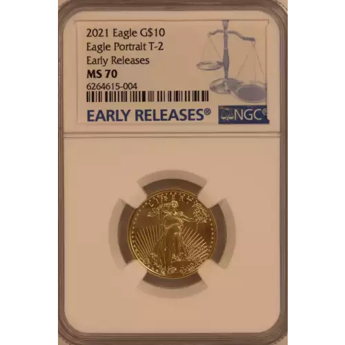 Gold Bullion-Gold Eagles--$10 Gold Eagle 1/4 oz -Gold- 10 Dollar