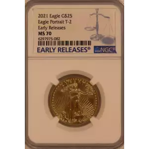 Gold Bullion-Gold Eagles--$25 Gold Eagle 1/2 oz -Gold- 25 Dollar