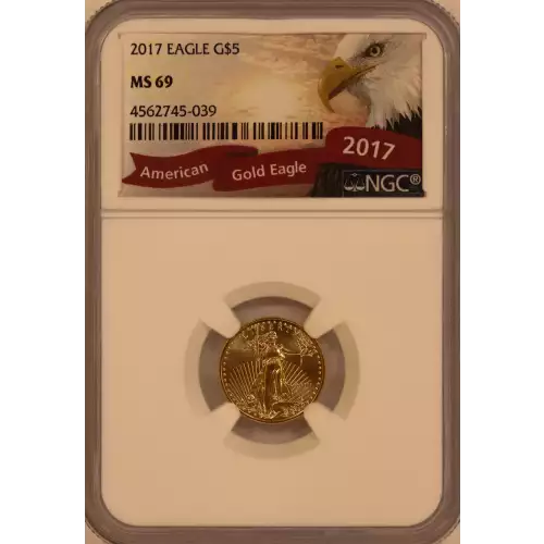 Gold Bullion-Gold Eagles--$5 Gold Eagle 1/10 oz -Gold- 5 Dollar