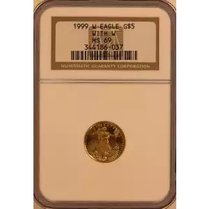 Gold Bullion-Gold Eagles--$5 Gold Eagle 1/10 oz -Gold- 5 Dollar