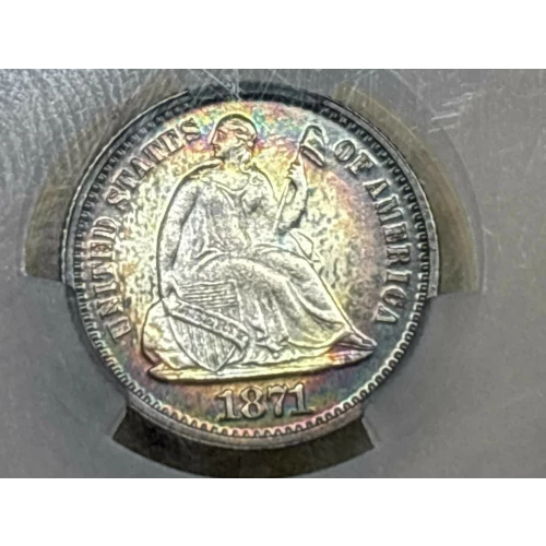 Half Dimes---Liberty Seated 1837-1873-Silver- 0.5 Dime (3)