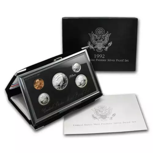 Mint Proof Set - 1992S 5 Coins ($0.91 FV) Silver Premier - Set