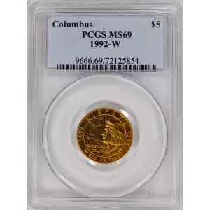Modern Commemoratives --- Christopher Columbus Quincentenary 1992 -Gold- 5 Dollar