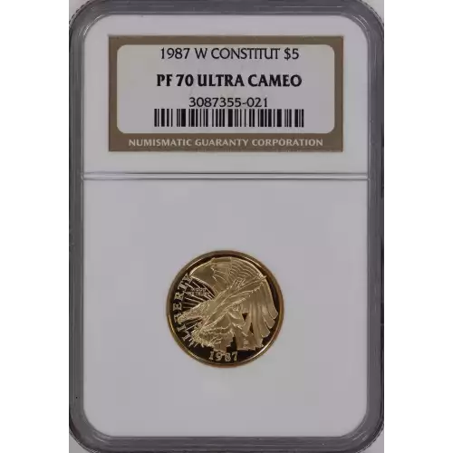 Modern Commemoratives --- U.S. Constitution Bicentennial 1987-Gold- 5 Dollar