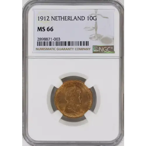 NETHERLANDS Gold 10 GULDEN