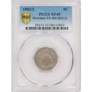 Nickel Five Cent Pieces-Shield 1866-1883