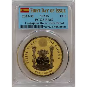 Reverse Proof Doubloon Cartujano Horse