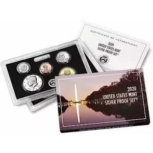 2020 Silver Proof Set: Complete 10-Coin Set, with Box and COA