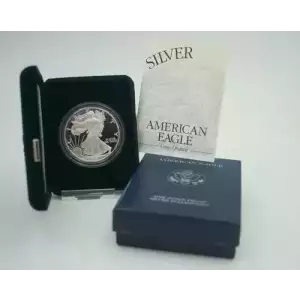 2001 W 1oz Silver Eagle  Proof - with Original Govt Packaging