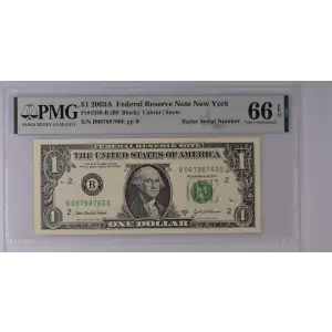 $1 2003-A. Green seal. Small Size $1 Federal Reserve Notes 1930-B (2)