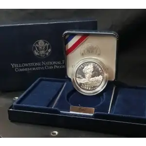 1999-P Yellowstone National Park - Proof Silver Dollar - Box & COA
