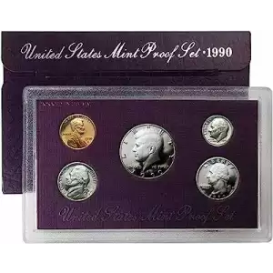 1990 Proof Set - 5 Coins ($0.91 FV)
