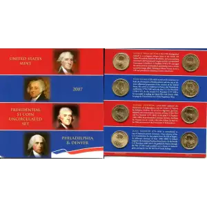 2007 Presidential Dollar 8 Coin Uncirculated Set