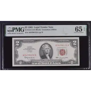 $2 1963 red seal. Small Legal Tender Notes 1513 (2)
