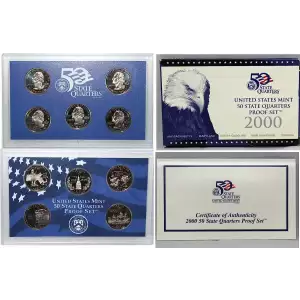 2000  Quarter Clad Proof Set - 5 Piece Quarter ($1.25 FV) - Set