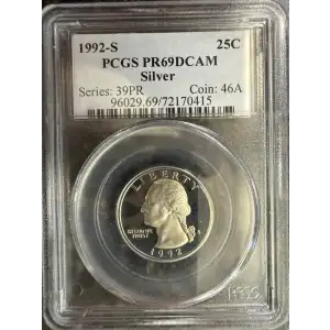 1992-S 25C Silver, DCAM