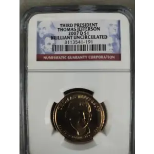 2007 THOMAS JEFFERSON THIRD PRESIDENT