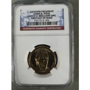 2009 D $1 JAMES K. POLK ELEVENTH PRESIDENT