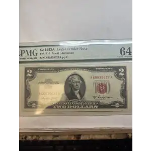 $2 1953-A red seal. Small Legal Tender Notes 1510
